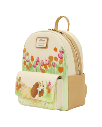 LA BELLE ET LE CLOCHARD - Pastel Tulip - Mini Sac à Dos LoungeFly - vue de face