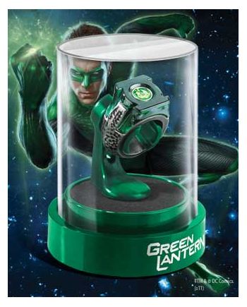 GREEN LANTERN - Anneau et Support - vue de face