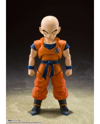 DRAGON BALL Z -Krillin "Earth Strong Man" -Figurine S.H. Figuarts 13cm - vue principale