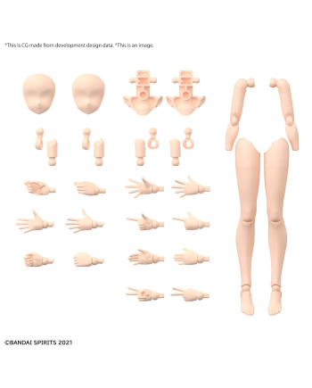 30MS - 30MS Option Body Parts Arm & Leg Parts (Color A) - Model Kit - vue de face