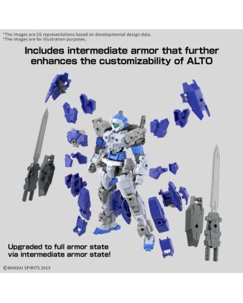 GUNDAM - 30MM 1/144 eEXM-17FA FULL ARMOR ALTO - Model Kit - vue de dos