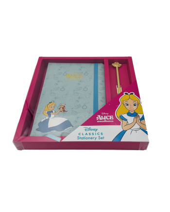 ALICE AUX PAYS DES MERVEILLES - Pack Premium Notebook A5 + Stylo-Bille - vue de detail