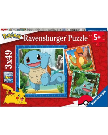 POKEMON - Salamèche, Bulbizarre et Carapuce - 3 Puzzle 49P - vue principale