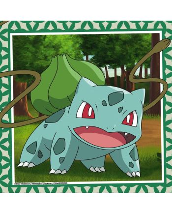 POKEMON - Salamèche, Bulbizarre et Carapuce - 3 Puzzle 49P - vue de profil