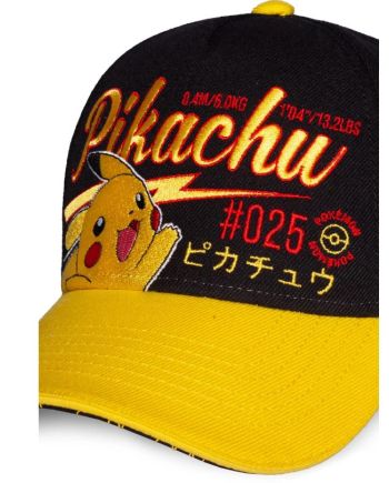 POKEMON - Pikachu #025 - Casquette Ajustable - vue de face