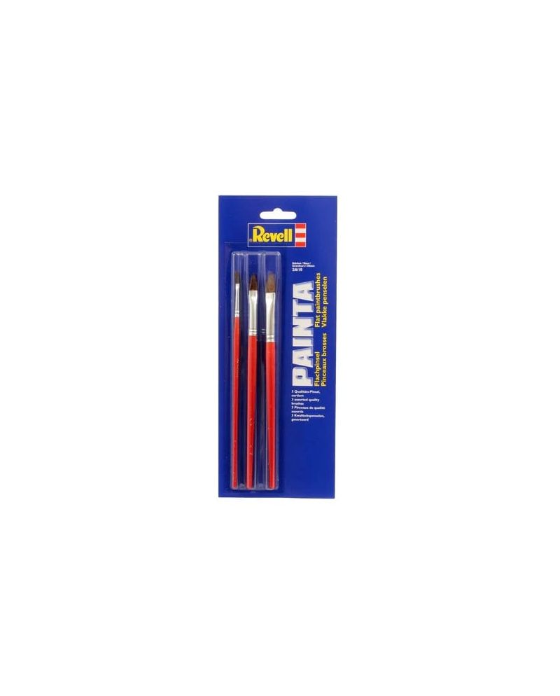 REVELL - Painta Ensemble de pinceaux plats - Taille 2, 6 &10 - vue principale