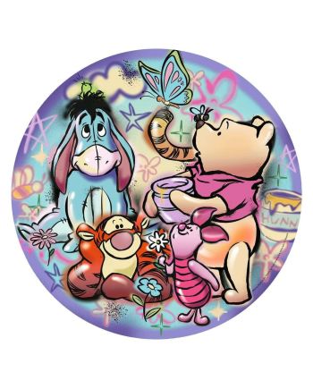 WINNIE L'OURSON - Photo parfaite - Puzzle Rond 500p - vue de face