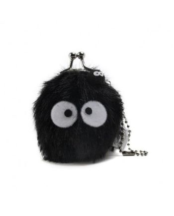 Porte-monnaie peluche Noiraude Studio Ghibli Mon Voisin Totoro vue de face