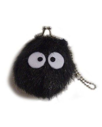 Porte-monnaie peluche Noiraude Studio Ghibli Mon Voisin Totoro vue détaillée
