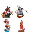 ONE PIECE - Logbox Re Birth Wano Kuni - Set 4 Statuettes Petitrama 9cm - vue principale