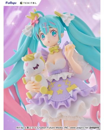 Statuette Hatsune Miku Yumekawa Lavender Tenitol 21cm vue de dos