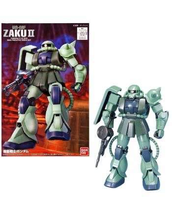 GUNDAM - 1/144 FG MS-06F/J Zaku II - Model Kit 13cm - vue principale