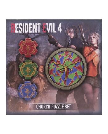 RESIDENT EVIL 4 - Church Puzzle - Set de Médaillons Edition Limitée - vue de detail