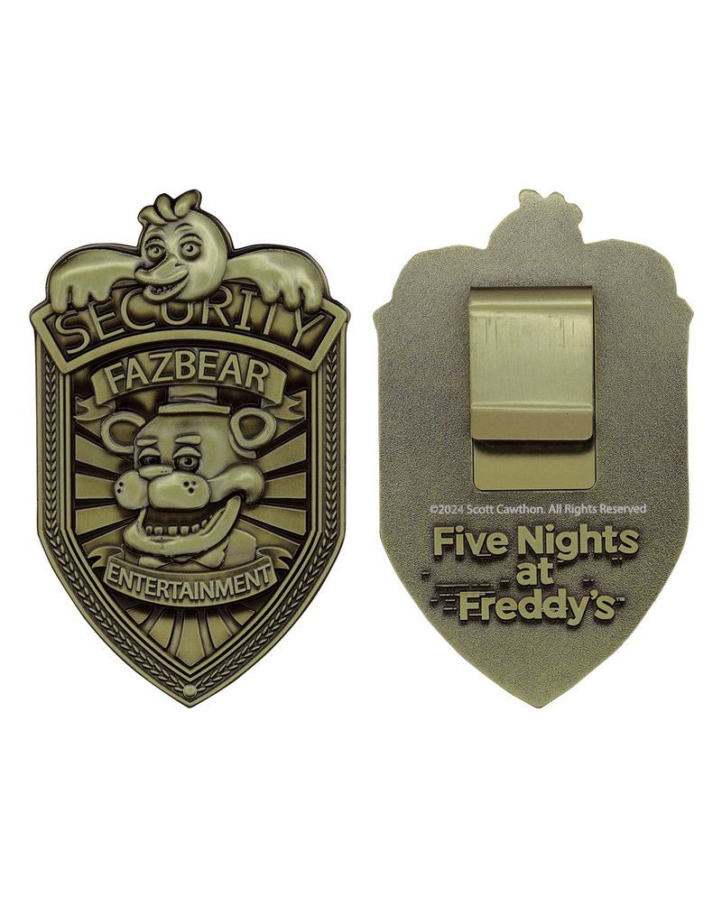 FNAF - Security Badge - Replique Edition Limitée "Antique Brass Edi." - vue principale