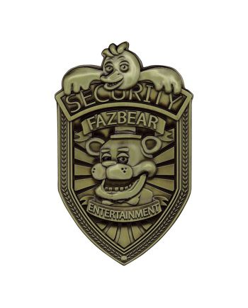 FNAF - Security Badge - Replique Edition Limitée "Antique Brass Edi." - vue de face