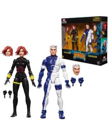 Figurine Black Widow et Quicksilver Marvel Legend Series 15cm - vue face