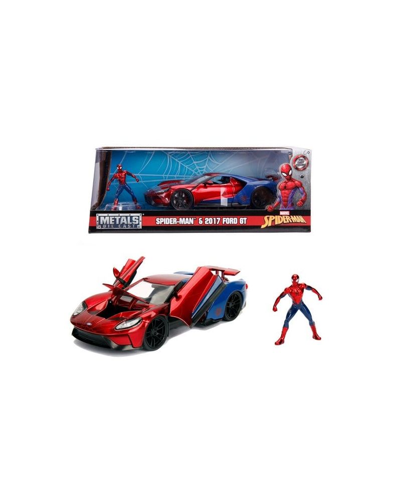 Figurine MARVEL Spider-Man 2017 Ford GT échelle 1:24 par Jada Toys