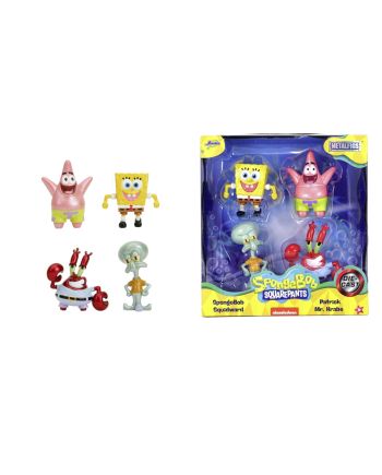 Pack de 4 figurines Bob l'Éponge 6 cm Jada Toys
