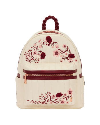 CREAM & RED - Floral - Mini Backpack LoungeFly