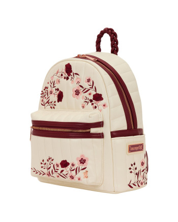 CREAM & RED - Floral - Mini Backpack LoungeFly