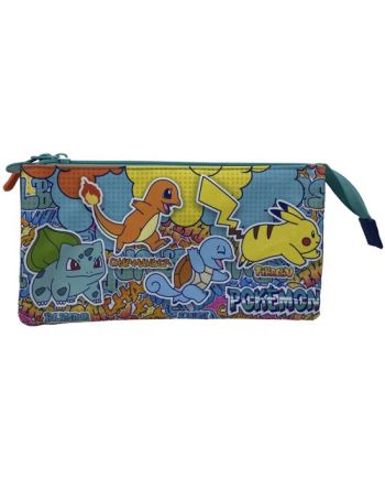 POKEMON - Urban Colors - Trousse Triple - vue de face