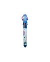 Détail du topper Stitch en relief sur le stylo multicolore