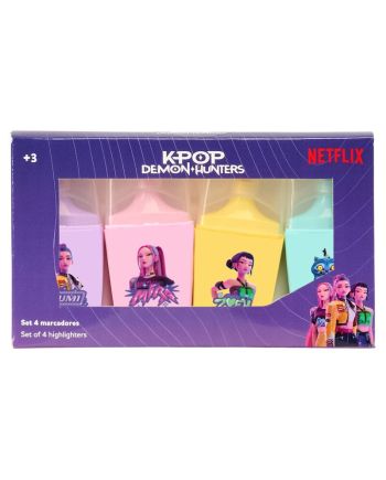 Set de 4 surligneurs K-Pop Demon Hunters Safta