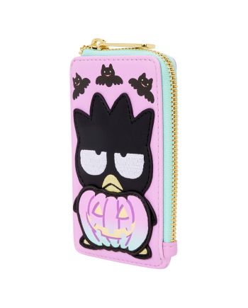 Vue détaillée du porte-carte SANRIO Badtz-Maru Pumpkin