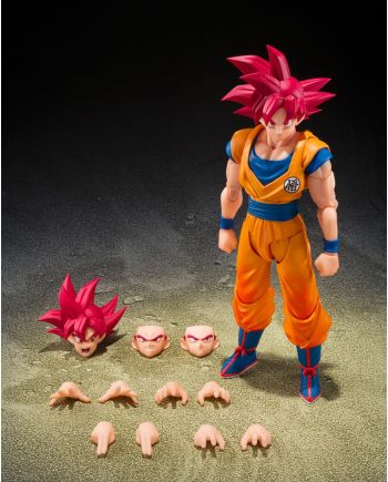 Figurine Son Goku God Aura 15cm sous un autre angle