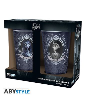 Set de 2 verres XXL Victor et Emily - Les Noces Funèbres
