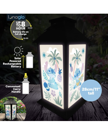 STITCH - Lanterne Solaire Extérieure 'LunaGlo' 28cm - vue principale