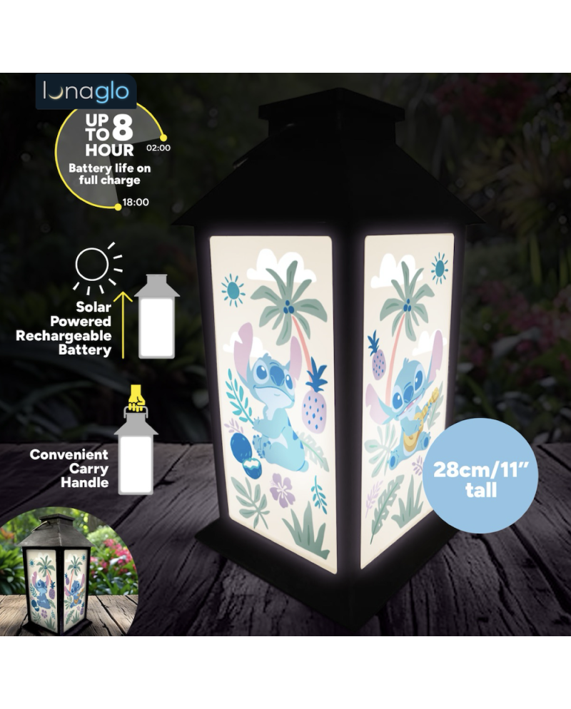 STITCH - Lanterne Solaire Extérieure 'LunaGlo' 28cm - vue principale