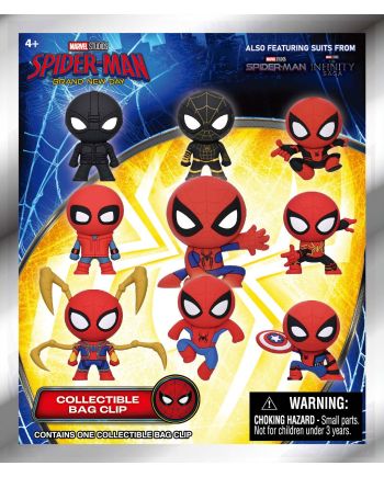 SPIDER MAN BRAND NEW DAY - Series1 - 3D Foam Bag Clip (Display 24 Pcs) - vue de profil