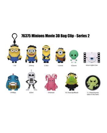 MINIONS - Series 1 - 3D Foam Bag Clip (Display 24 Pcs) - vue de face