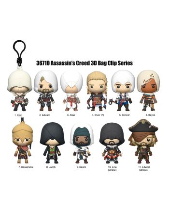 ASSASSIN'S CREED - Series 1 - 3D Foam Bag Clip (Display 24 Pcs) - vue de face
