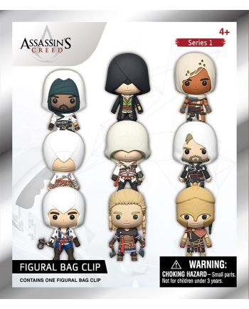 ASSASSIN'S CREED - Series 1 - 3D Foam Bag Clip (Display 24 Pcs) - vue de profil