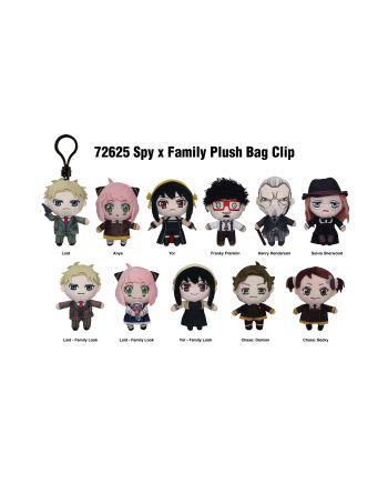 SPY X FAMILY - Plush Bag Clip (Display 24 Pcs) - vue de face