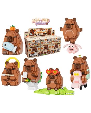 KAWAII BOX - Happy Capybara - Kit de Construction (6pcs) 405 à 615pcs - vue principale