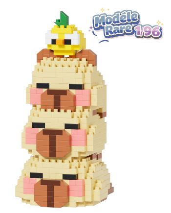 KAWAII BOX - Happy Capybara - Kit de Construction (6pcs) 405 à 615pcs - vue du packaging