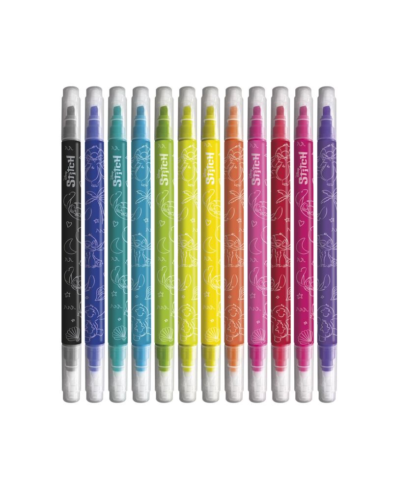 Lot de 12 marqueurs effaçables Stitch Disney - JB Manga Shop
