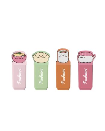 Pack de 4 mini surligneurs Pusheen Sushi Roll