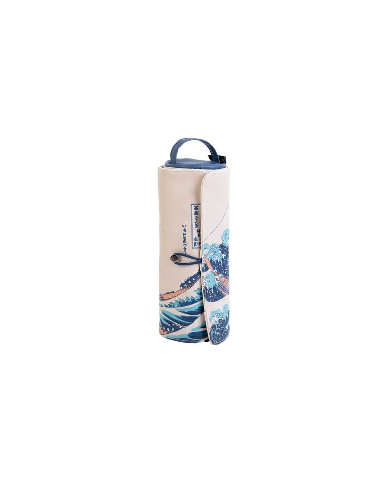 Trousse enroulable Hokusai La Grande Vague vue de face
