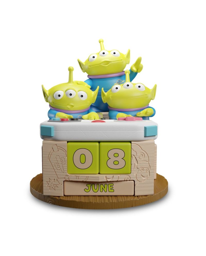 Calendrier perpétuel 3D en résine Toy Story Aliens vue de face
