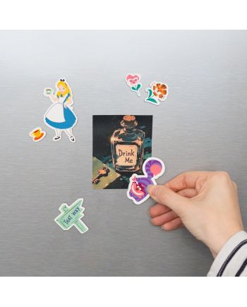 ALICE AUX PAYS DES MERVEILLES - Chat du Cheshire - Set de Magnets - vue de profil