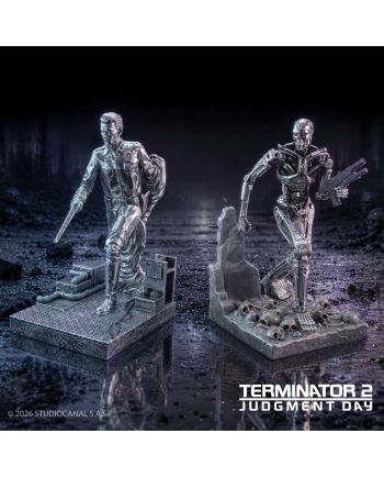 TERMINATOR - T-1000 vs T-800 - Serre-Livres 18.5cm - vue de face
