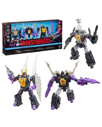 Figurine Transformers Bombshell, Shrapnell et Kickback MTME 14cm