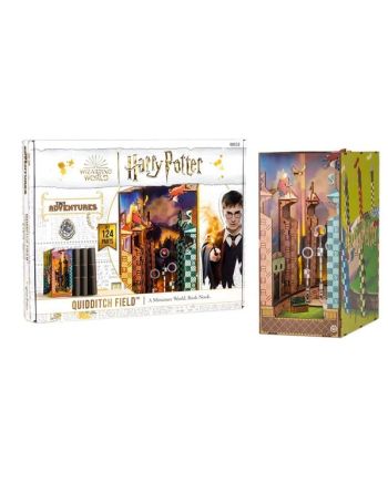HARRY POTTER-BOOK NOOK KIT -Terrain de Quidditch -124pc +Eclairage LED - vue principale