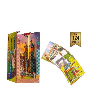HARRY POTTER-BOOK NOOK KIT -Terrain de Quidditch -124pc +Eclairage LED - vue du packaging