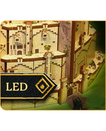 LORD OF THE RING - BOOK NOOK KIT -Minas Tirith - 134pc + Eclairage LED - vue de profil