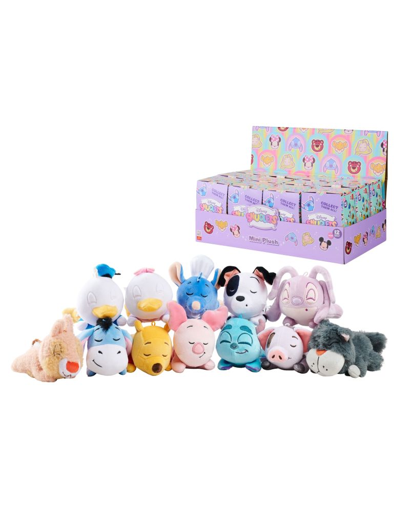 Display de 12 peluches Disney Snuglets Blind Box série 2, 14 cm